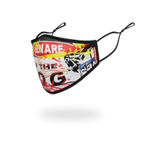 SPRAYGROUND® FASHION MASK ADULT BEWARE OF THE DOG FORM-FITTING FACE MASK