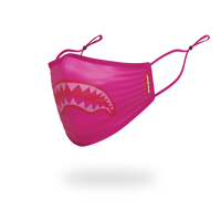 SPRAYGROUND® FASHION MASK ADULT PINK SHARK FORM-FITTING FACE MASK