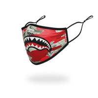 SPRAYGROUND® FASHION MASK ADULT MONEY CAMO (RED) FORM-FITTING FACE MASK