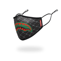 SPRAYGROUND® FASHION MASK ADULT SPUCCI (BLACK) FORM-FITTING FACE MASK