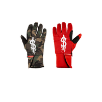 SPRAYGROUND® GLOVES LEFT RED / RIGHT CAMO MONEY DRIPS GLOVES