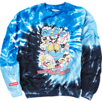 SPRAYGROUND® OUTERWEAR DISRUPTIVE BEHAVIOR DISORDER CREW ROYAL BLUE TIE DYE