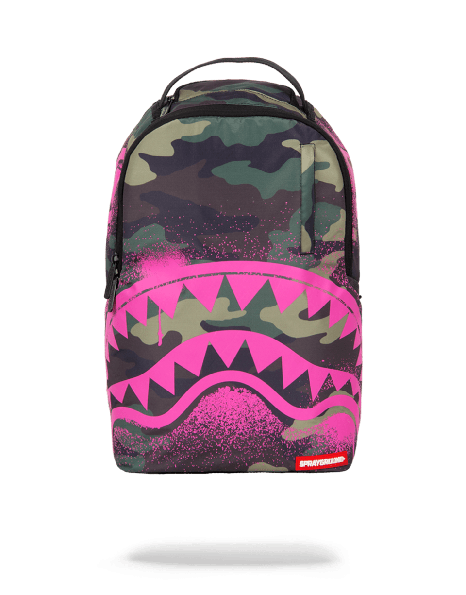 PINK STENCIL SHARK CAMO SPRAYGROUND