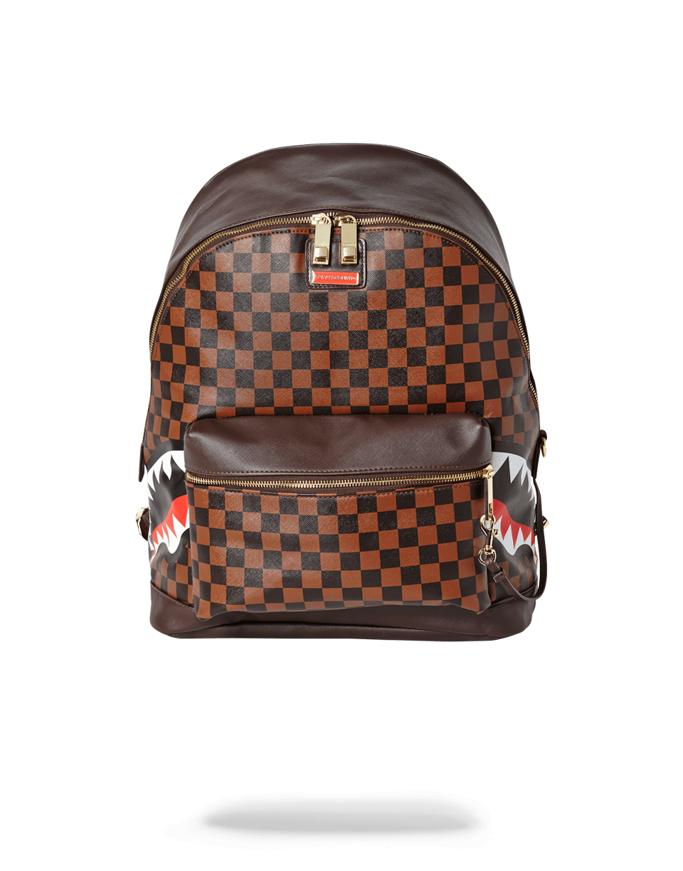 Sprayground Side Sharks In Paris Backpack In Brown