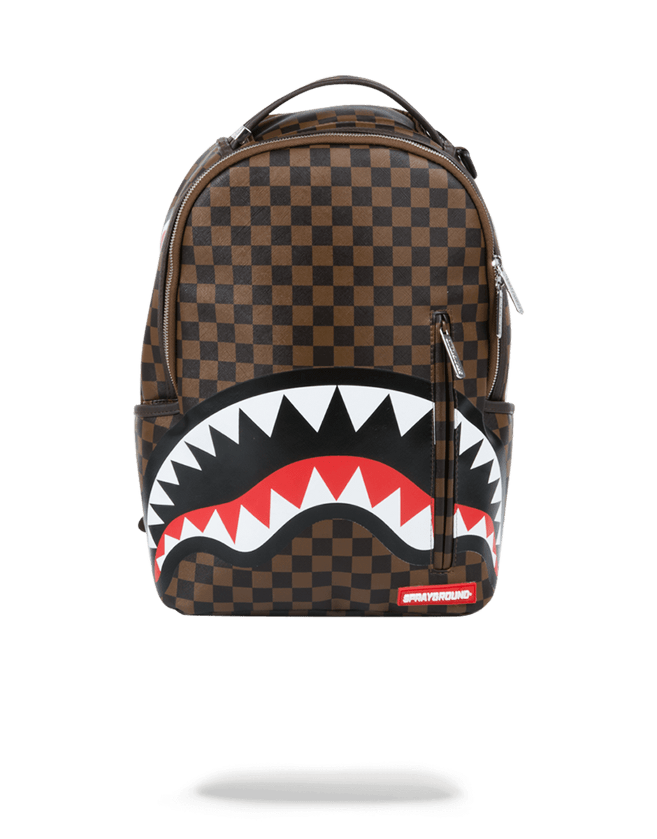 Sprayground - Sharks in Paris Painted Hard Luggage Brown