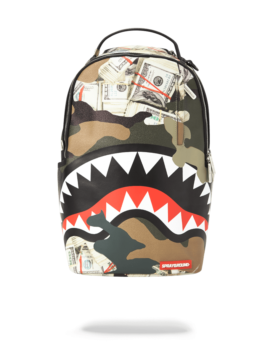 Sprayground camo mesh shark backpack sales