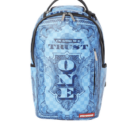 SPRAYGROUND® BACKPACK IN GOD WE TRUST BLUE BACKPACK (ONE OF ONE)