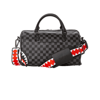 SPRAYGROUND® DUFFLE GREY CHECKERED SHARKS IN PARIS MINI DUFFLE