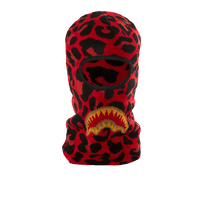 SPRAYGROUND® SKI MASK RED LEOPARD GOLD SHARK MOUTH SKI MASK