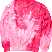 SPRAYGROUND® OUTERWEAR DISRUPTIVE BEHAVIOR DISORDER CREW PINK TIE DYE