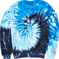 SPRAYGROUND® OUTERWEAR DISRUPTIVE BEHAVIOR DISORDER CREW ROYAL BLUE TIE DYE