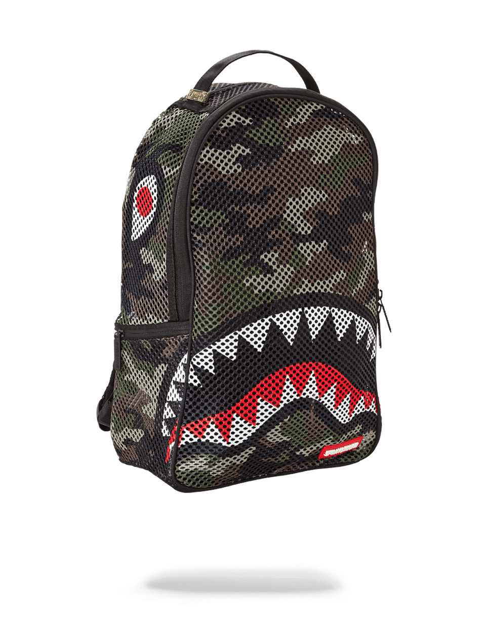Sprayground Shark Camo Mesh Backpack, Zumiez
