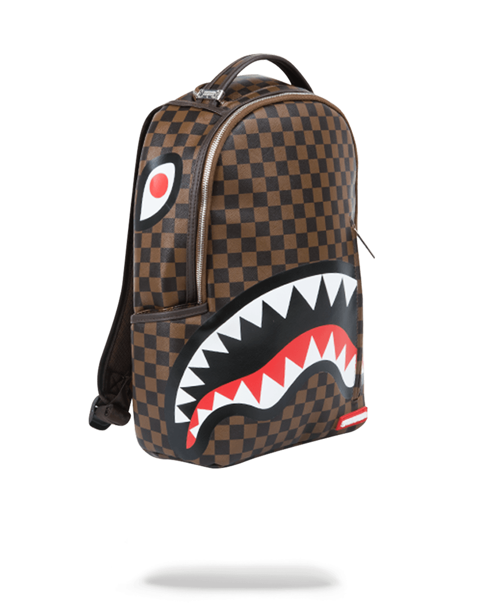 Sprayground Men Fur Sharks in Paris Backpack (Brown)