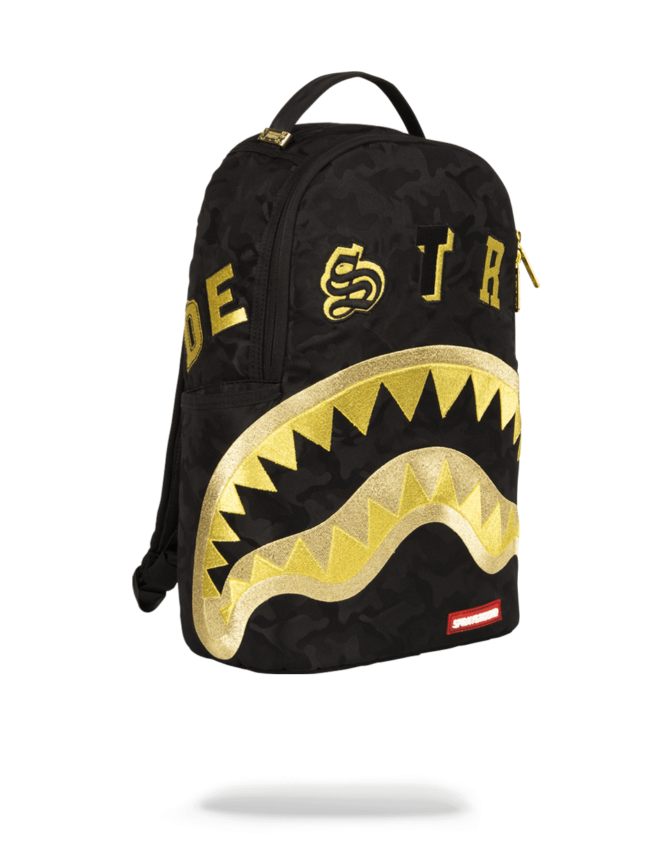 SPRAYGROUND® BACKPACK DESTROY SHARK (GOLD CAMO)