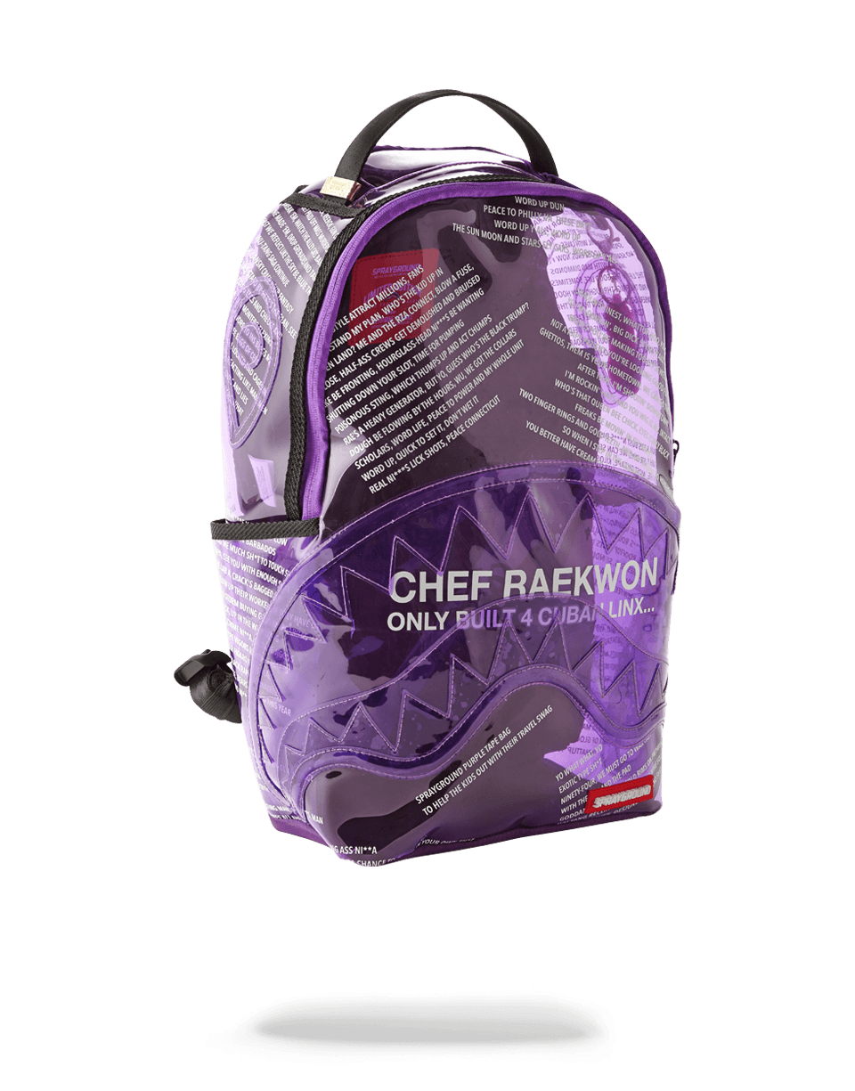 SPRAYGROUND® BACKPACK RAEKWON PURPLE TAPE SHARK