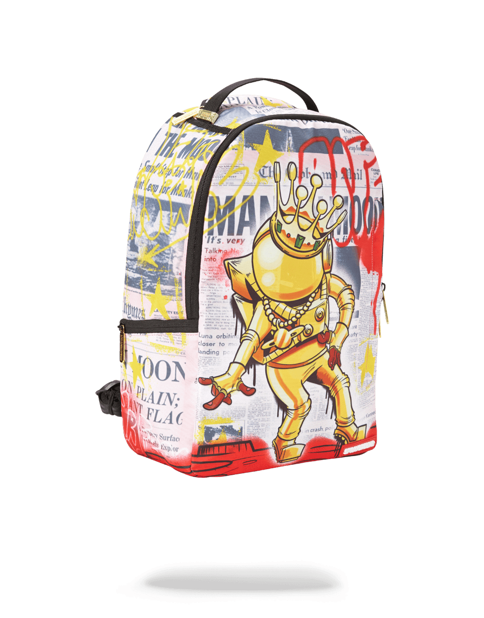 Sprayground Gold Astronaut Backpack ($40) ❤ liked on Polyvore