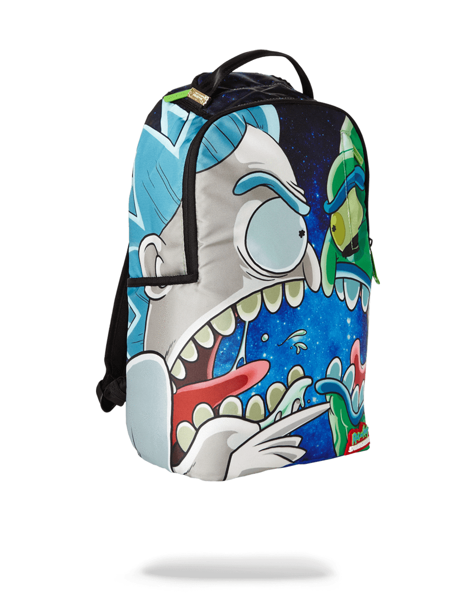 sprayground backpack rick and morty