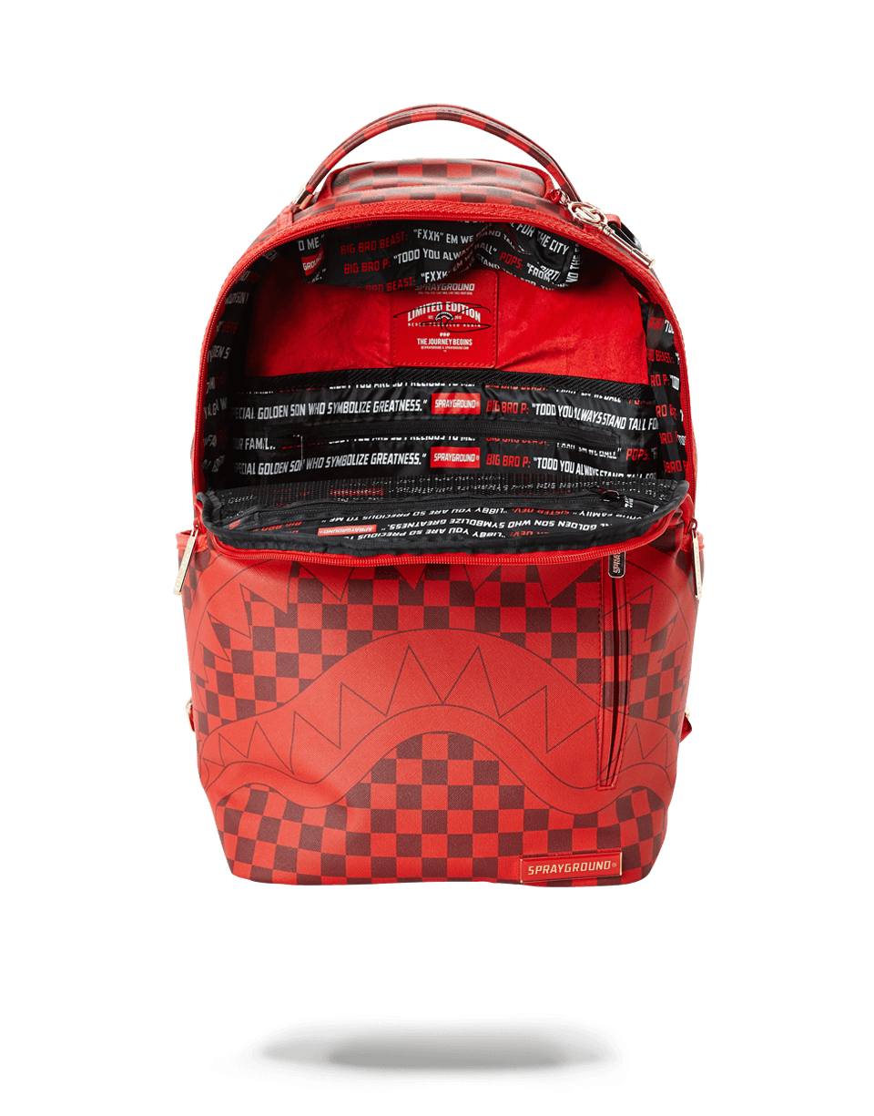 SPRAYGROUND: Fur Sharks in Paris Checkered Backpack