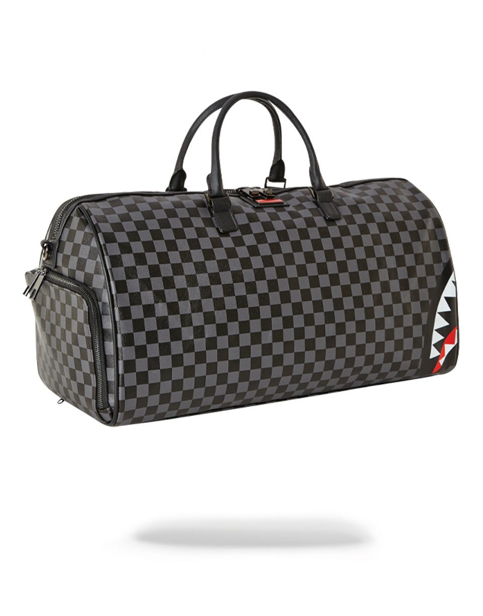 SHARKS IN PARIS (BLACK CHECKERED EDITION) DUFFLE