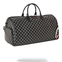 SPRAYGROUND® DUFFLE SHARKS IN PARIS (BLACK CHECKERED EDITION) DUFFLE