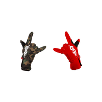 SPRAYGROUND® GLOVES LEFT RED / RIGHT CAMO MONEY DRIPS GLOVES