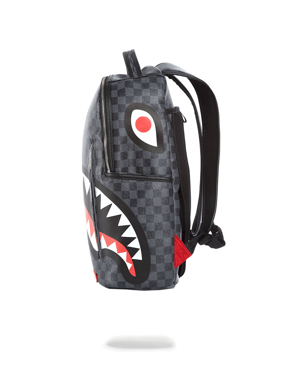 Sprayground backpack black sales shark