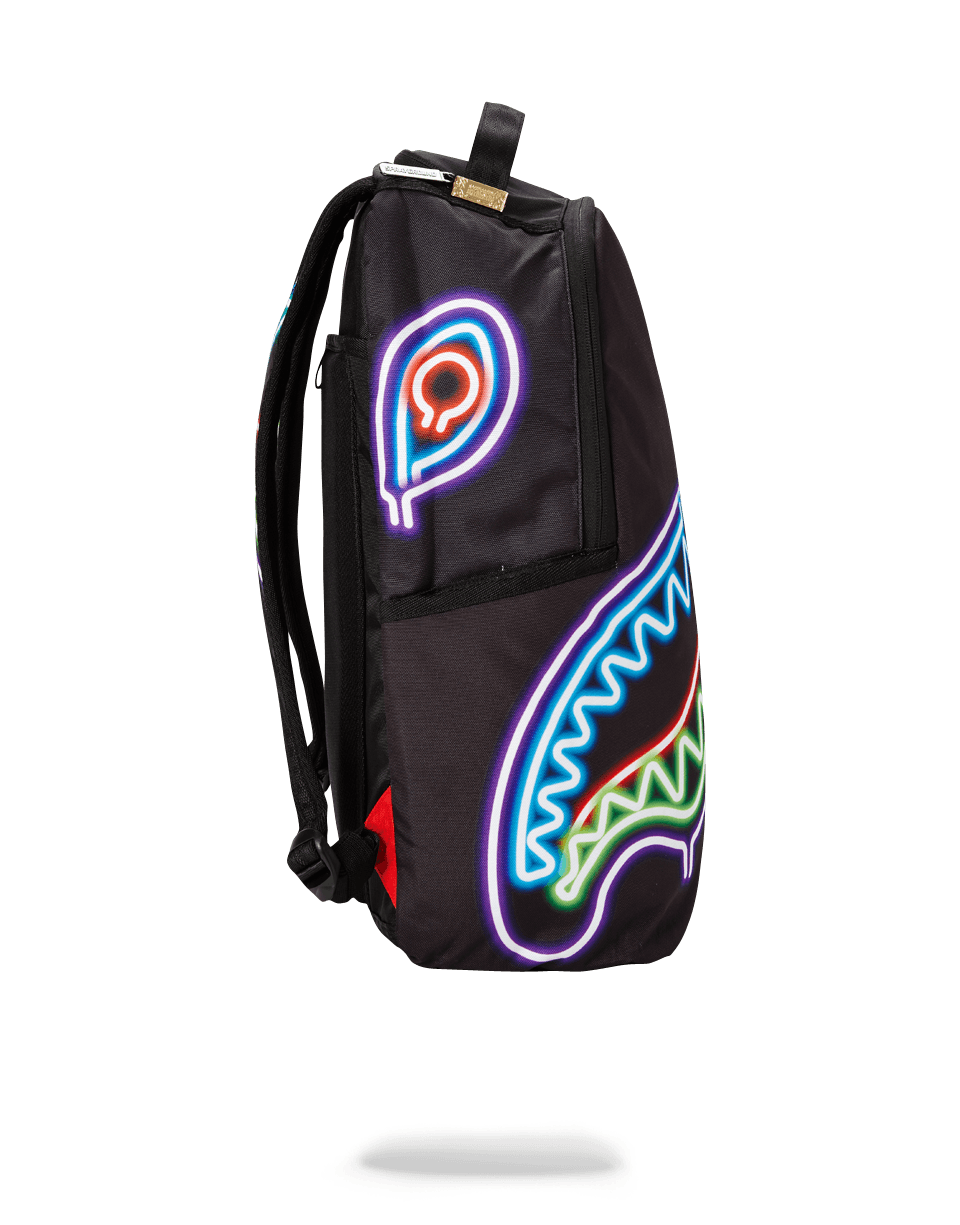 Neon shark backpack shop