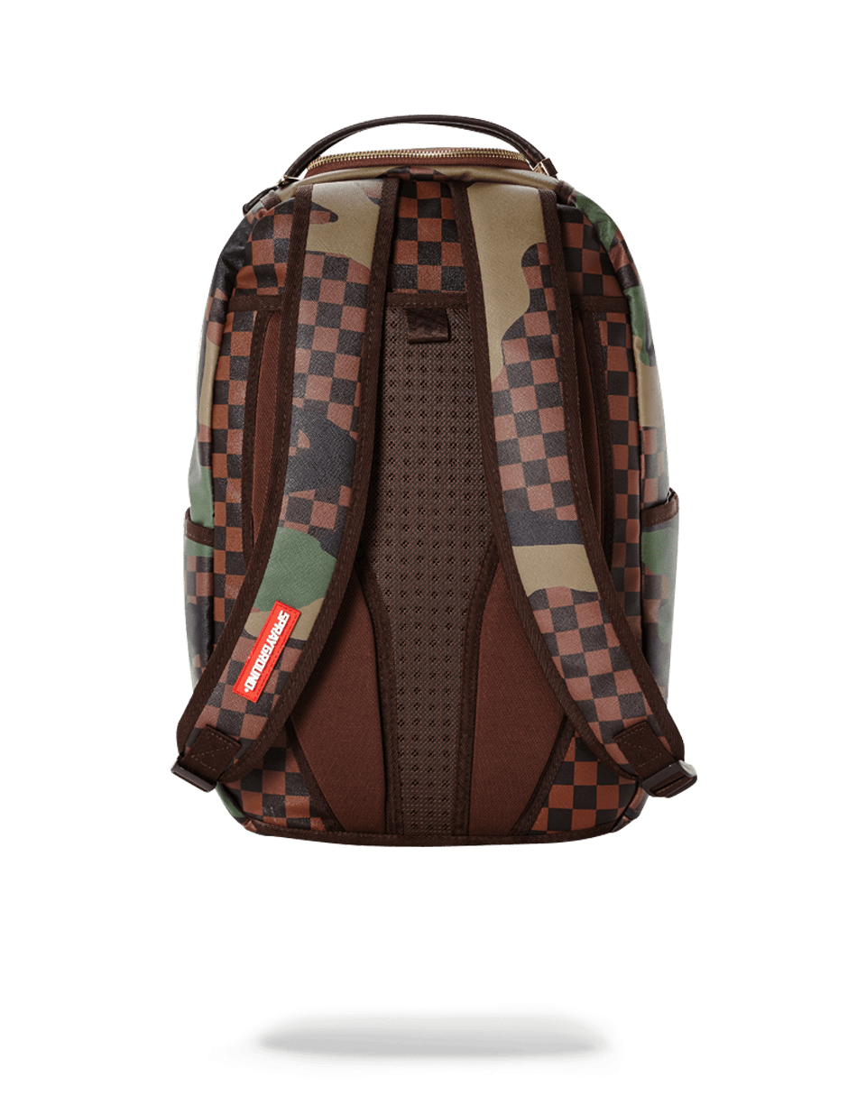 Sprayground Kid check-pattern camouflage-print Backpack - Brown