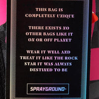 SPRAYGROUND® BACKPACK BLACK HALF CHECK SHARKS IN PARIS BACKPACK (ONE OF ONE)