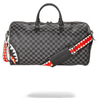 SPRAYGROUND® DUFFLE SHARKS IN PARIS (BLACK CHECKERED EDITION) DUFFLE