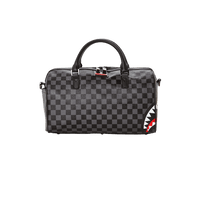SPRAYGROUND® DUFFLE GREY CHECKERED SHARKS IN PARIS MINI DUFFLE