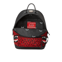 SPRAYGROUND® WOMENS BACKPACK 6-STRAP RED LEOPARD EMPRESS (PONY HAIR)