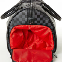 SPRAYGROUND® DUFFLE SHARKS IN PARIS (BLACK CHECKERED EDITION) DUFFLE