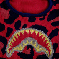 SPRAYGROUND® SKI MASK RED LEOPARD GOLD SHARK MOUTH SKI MASK