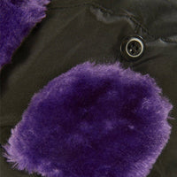 SPRAYGROUND® HAT BLACK 3M PURPLE FUR AVIATOR HAT