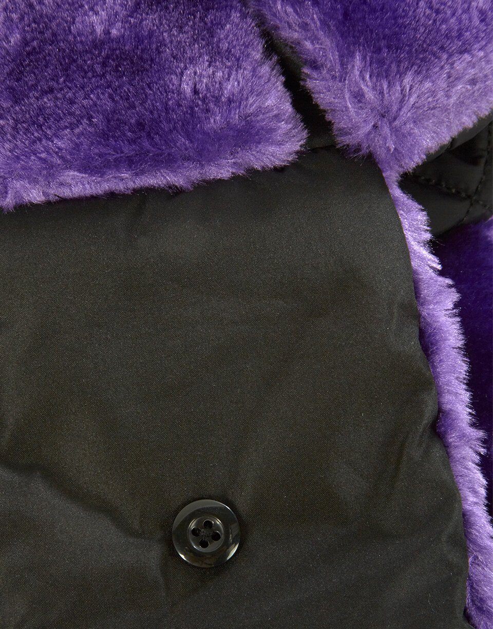 SPRAYGROUND® HAT BLACK 3M PURPLE FUR AVIATOR HAT