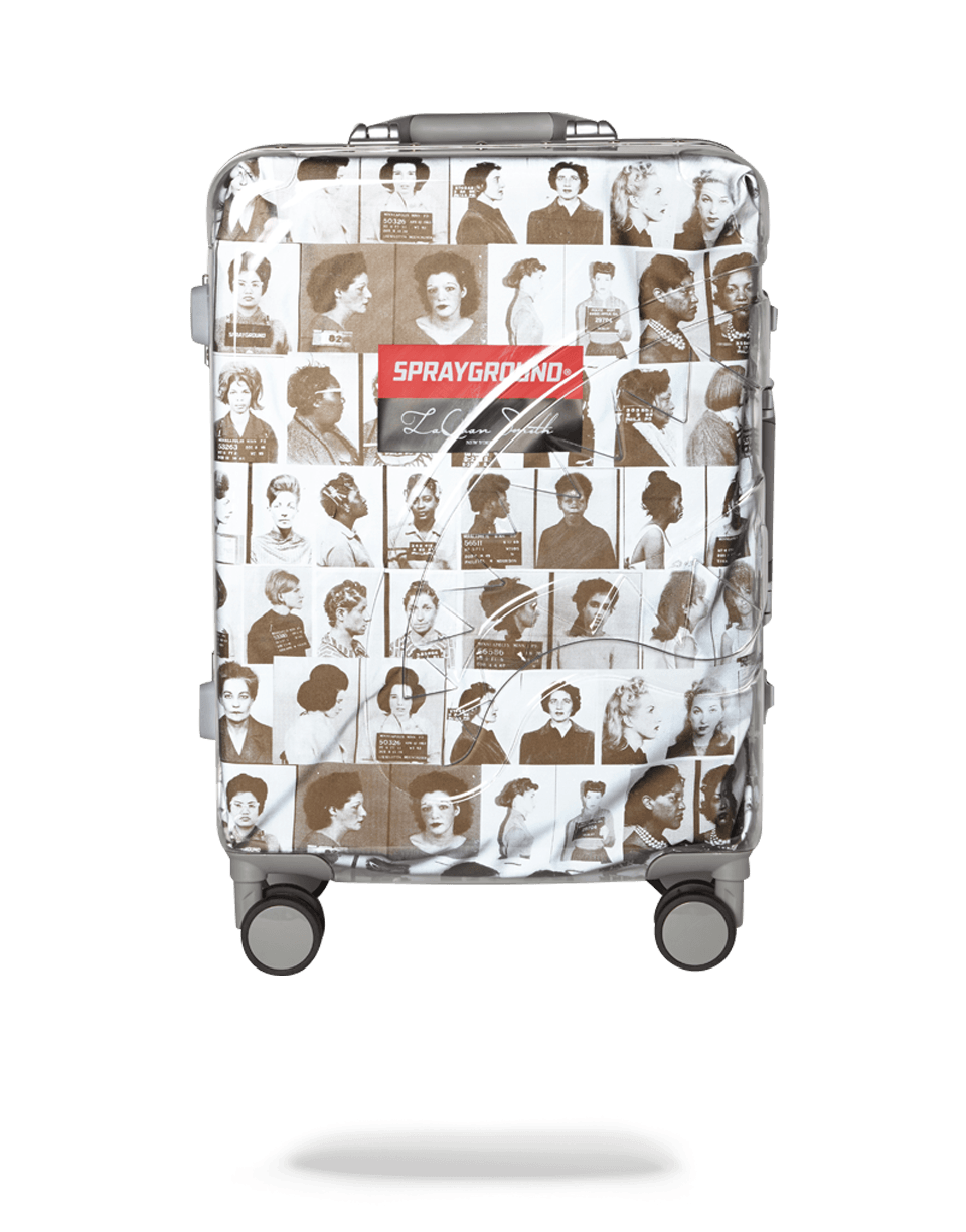 SPRAYGROUND® LUGGAGE LAQUAN SMITH EMBOSSED CLEAR 3M CARRY-ON