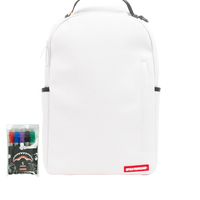 SPRAYGROUND® BACKPACK THE SPRAYGROUND DIY WHITE BACKPACK (VEGAN LEATHER & INNER MONEY LINING) & MARKERS INCLUDED