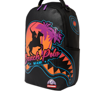 SPRAYGROUND® BACKPACK MIAMI BEACH POLO COLLAB BACKPACK (DLXV-BLACK)