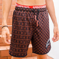 SPRAYGROUND® SWIM OFFENDED SPLIT THE CHECK CORTO SWIM TRUNKS