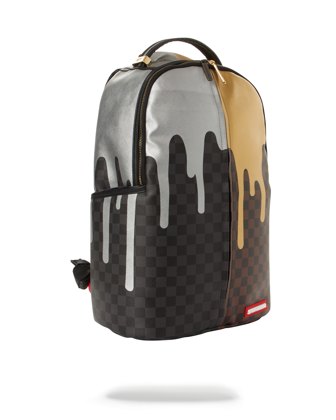 Sprayground DOUBLE DRIP DLXV BACKPACK Gold & Silver Authentic New with Tags