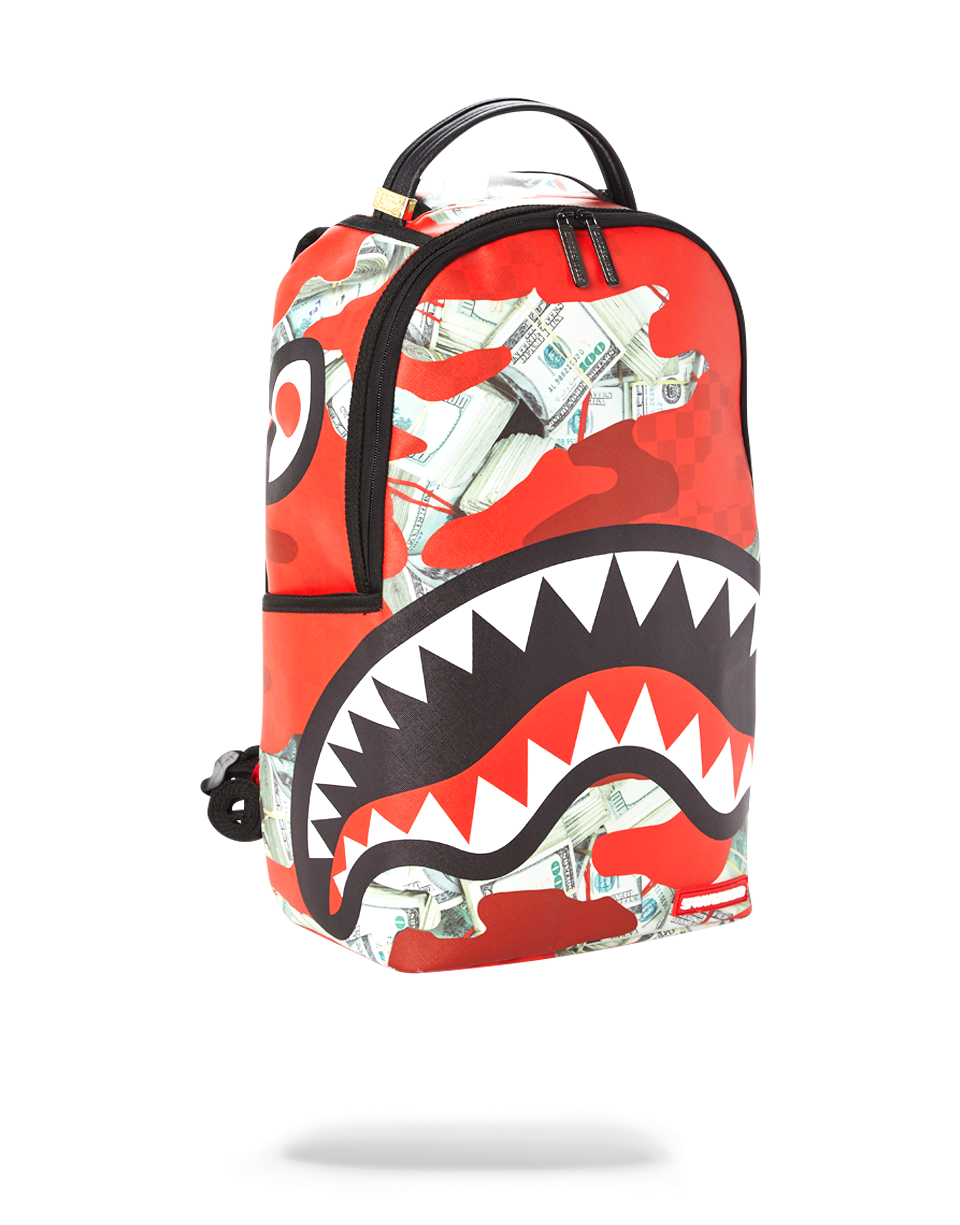 MONEY CAMO (RED) BACKPACK