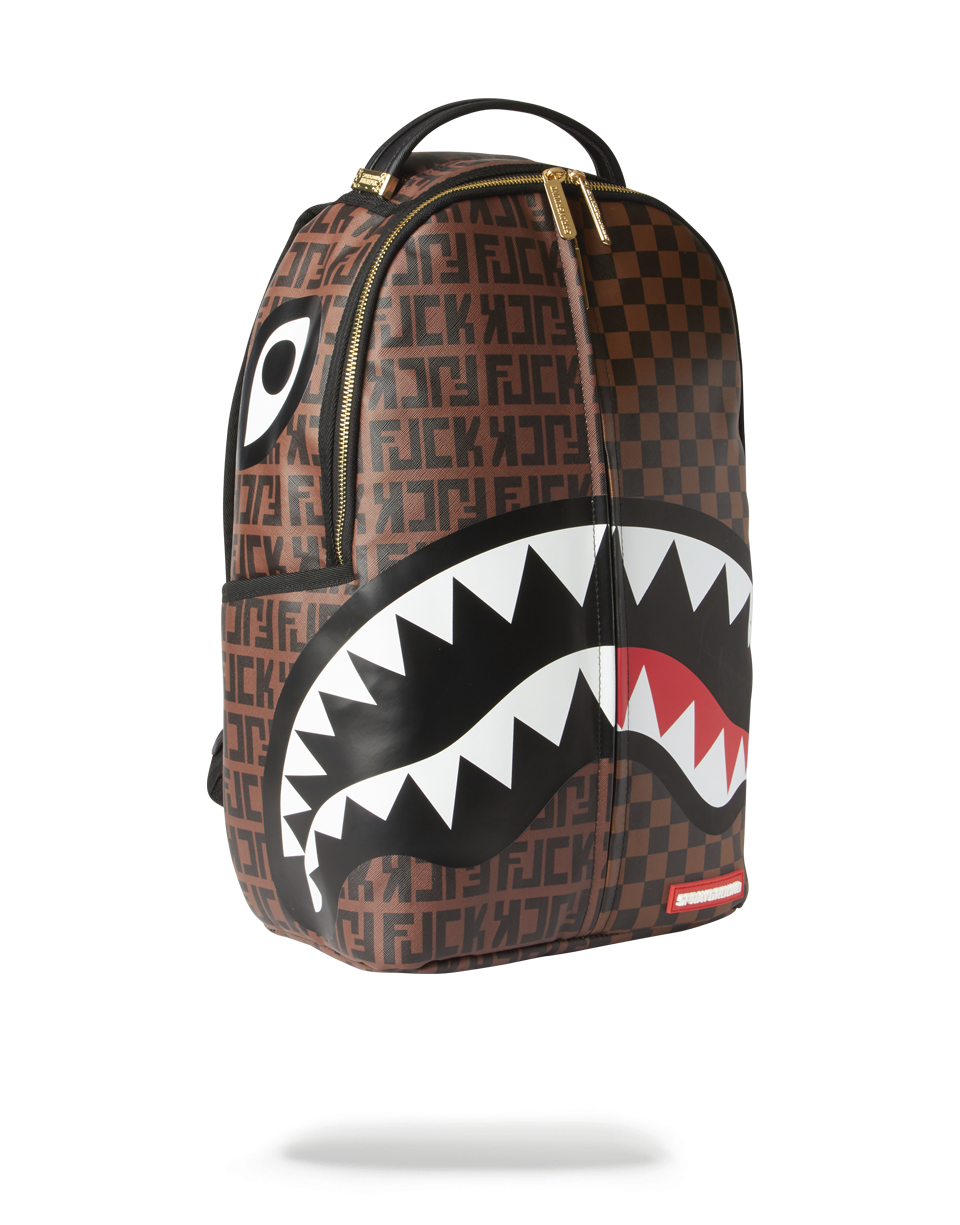 camouflage check print backpack, Sprayground