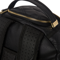 SPRAYGROUND® BACKPACK NOIR QUILT GOLD CHAIN SHARK BACKPACK (DLXV)