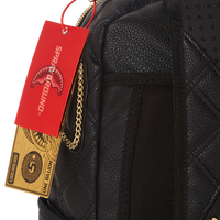 SPRAYGROUND® BACKPACK NOIR QUILT GOLD CHAIN SHARK BACKPACK (DLXV)