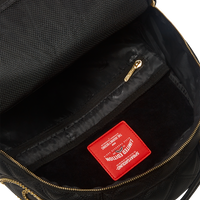 SPRAYGROUND® BACKPACK NOIR QUILT GOLD CHAIN SHARK BACKPACK (DLXV)