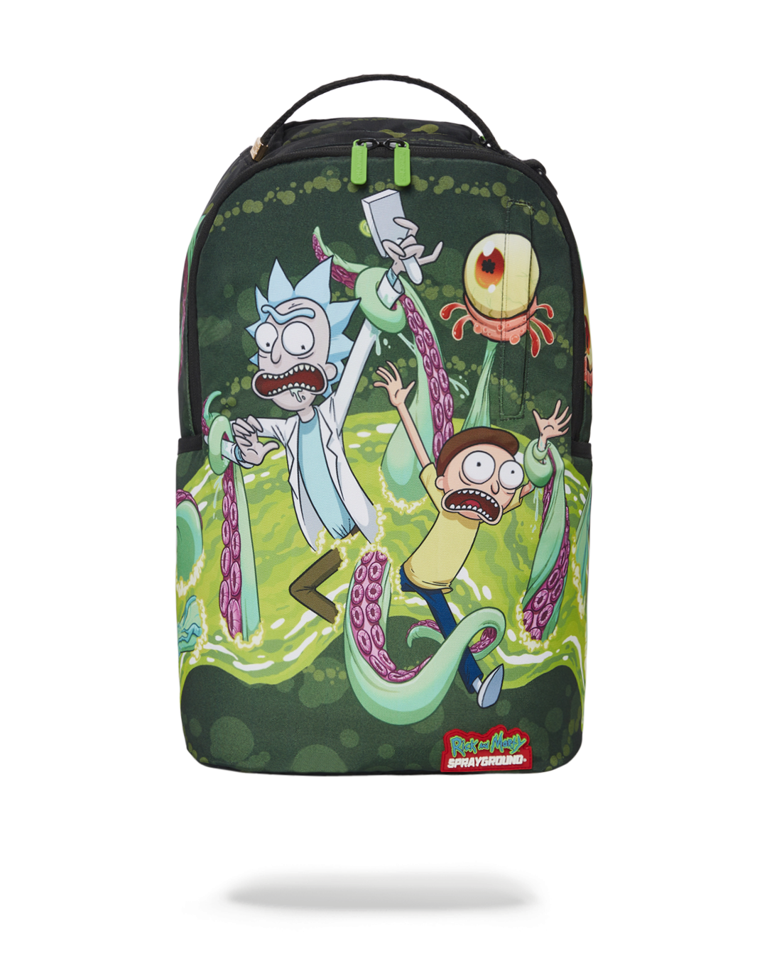 sprayground backpack rick and morty