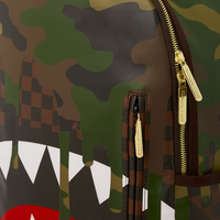 SPRAYGROUND® BACKPACK CAMO DRIP SHARKS IN PARIS BACKPACK (DLXV)