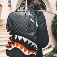 SPRAYGROUND® BACKPACK SHARK BITE SHARKS IN PARIS GRAY BACKPACK (DLXV)