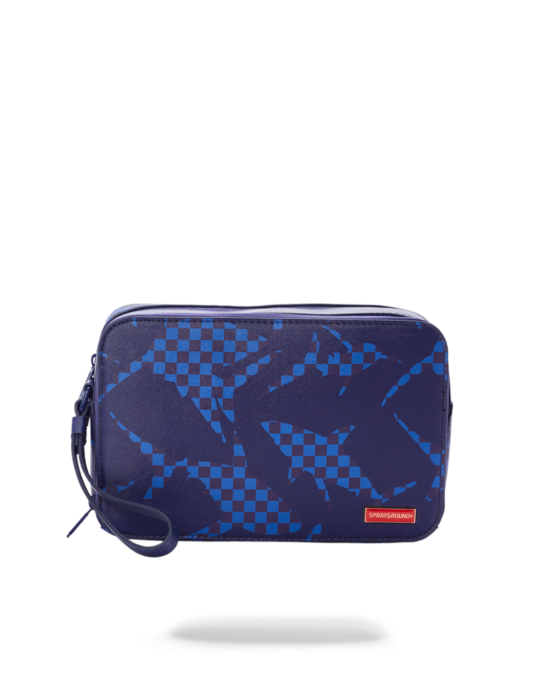 SPRAYGROUND® TOILETRY SHARK CHECK (BLUE) TOILETRY